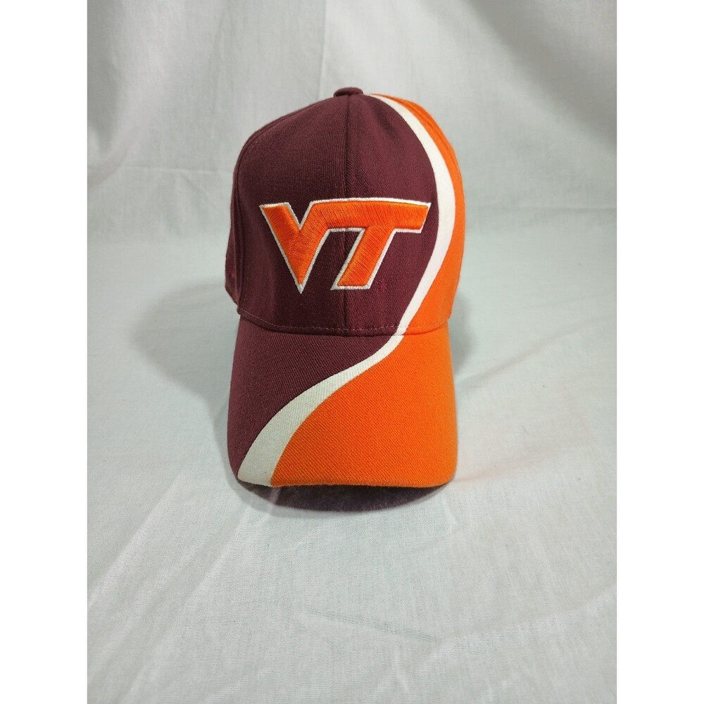Virginia Tech Hokies Snapback All Over Print Football Hat One Size Maroon Orange